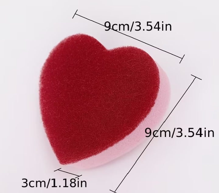 1 piece Heart shaped dish sponge