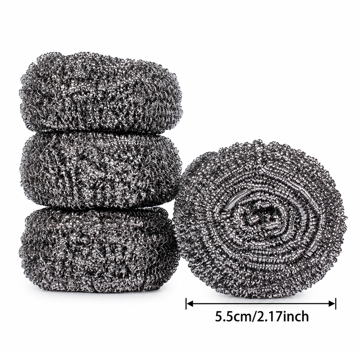 1 piece Round steel cleaning scrubber