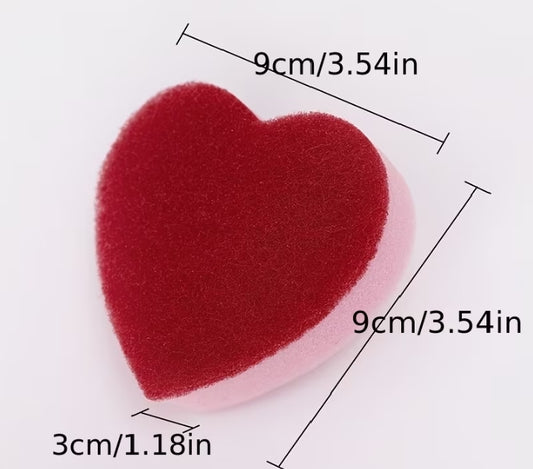 1 piece Heart shaped dish sponge