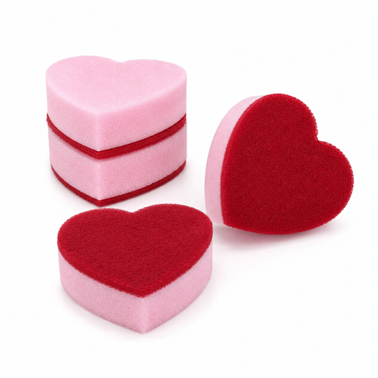 1 piece Heart shaped dish sponge