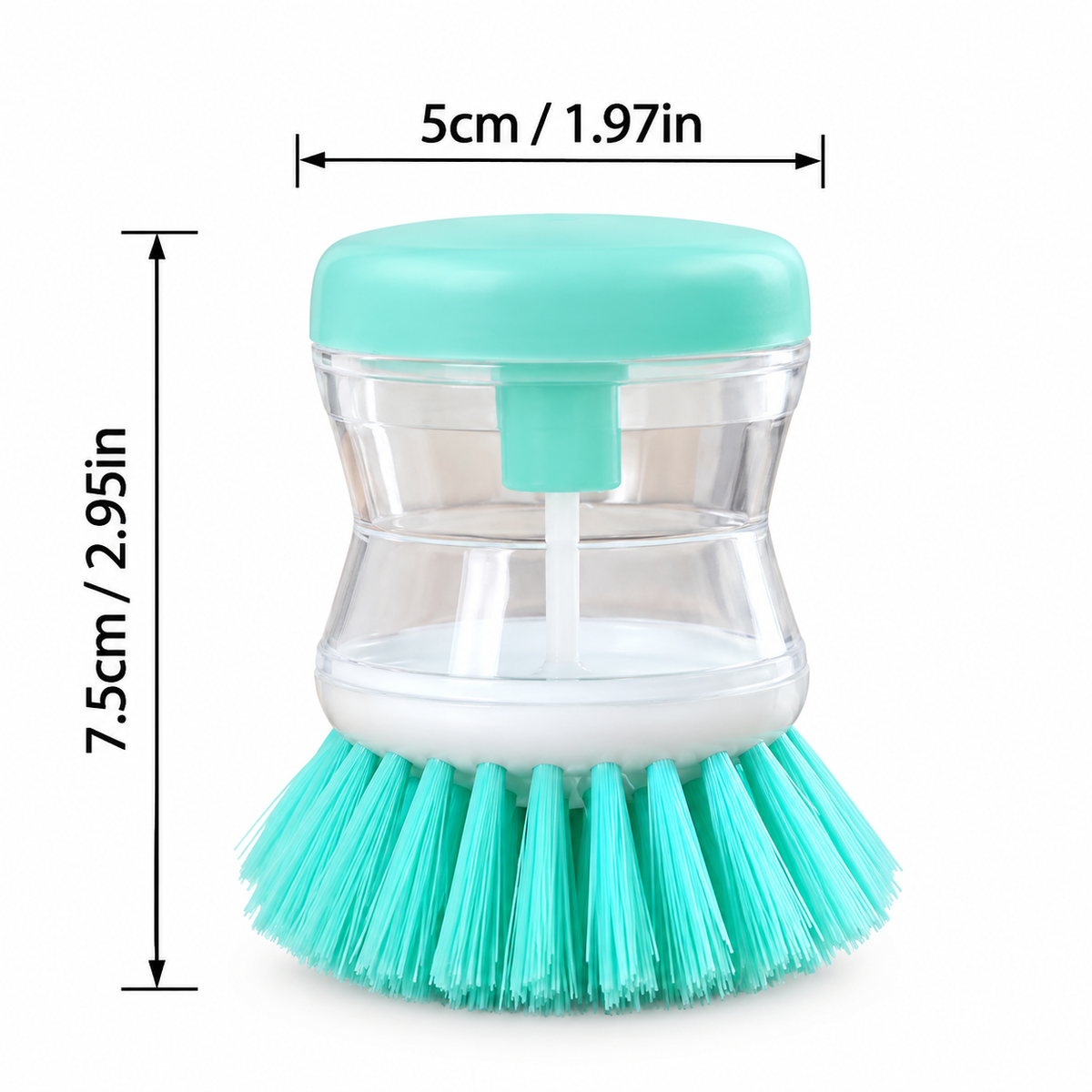 1 piece press type dispensing dishwashing brush